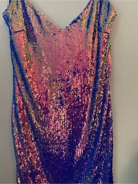 Sequin Party Dress - Pale Purple
